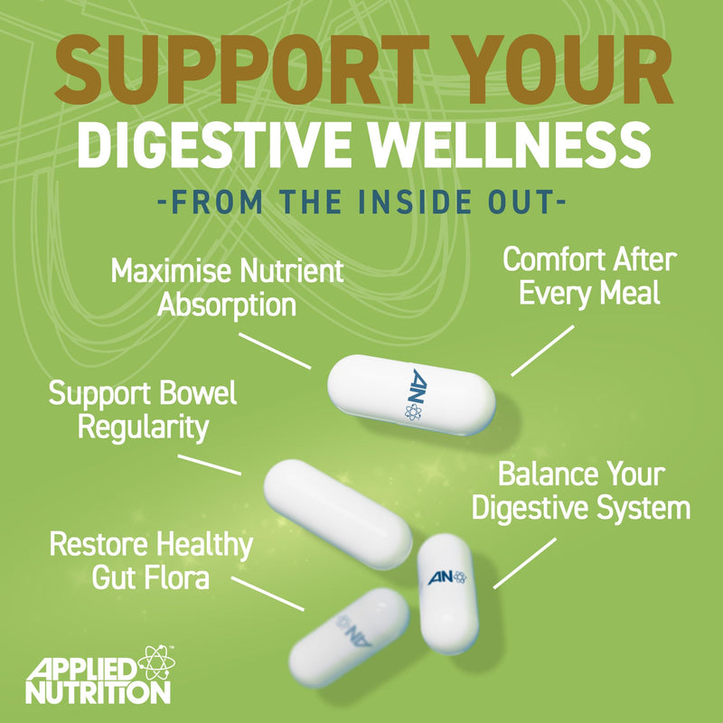 Applied Nutrition - Solutions - Gut Health - Advanced Digestive Support - Best Gut Repair - Best Immune Booster - Optimal Health Benefit - (60 Capsules – 30 Servings)