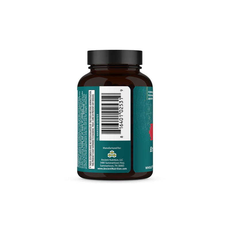 [Australia] - Ancient Nutrition Adrenal Support with Ashwagandha Supplement, Helps Reduce Stress & Fatigue, Paleo and Keto Friendly, Gluten Free, 1300mg, 60 Capsules 