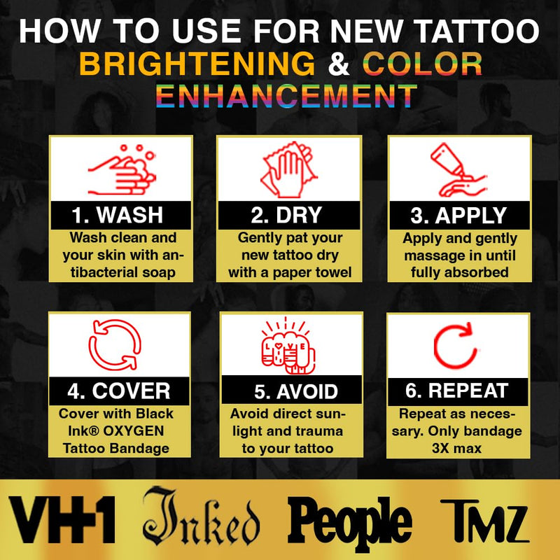 [Australia] - BLACK INK Advanced Color Enhancing Tattoo Aftercare + Daily Use Tattoo Brightener & Moisturizer Cream for All Skin Tones & Ink Colors • Organic & Vegan All-Natural Care Tattoo Lotion • Made in the USA 1.50 Fl Oz (Pack of 1) 