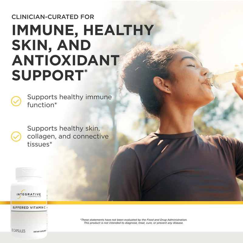 Integrative Therapeutics Buffered Vitamin C 1,000 mg - Easy, Daily Immune Support with Magnesium & Calcium* - Antioxidant Support for Healthy Skin & Connective Tissues* - 60 Vegan Capsules, 2