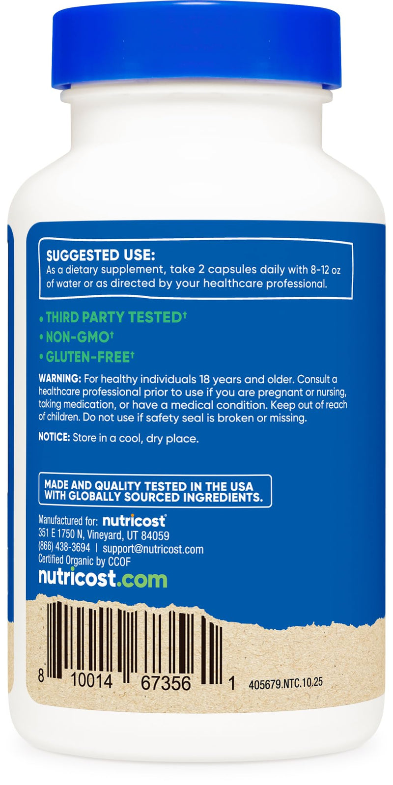 Nutricost Camu Camu (1000mg) 120 Capsules, Gluten Free | CCOF Certified Made with Organic, GMO-Free 120 Count (Pack of 1)