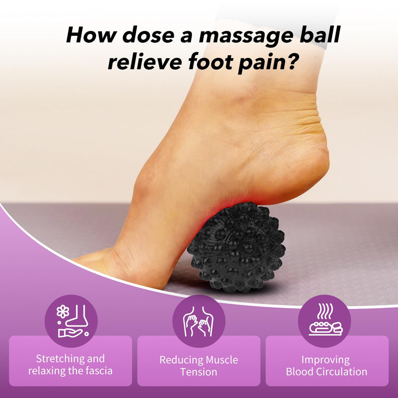 Plantar Fasciitis Night Splint Sock with Massage Ball for Tension Relief, Alleviate Pain from Plantar Fasciitis, Arch Pain, Heel Spur, Foot-drop and Achilles Tendonitis, Soft and Comfortable Foot Brace for Men and Women, Medium-Purple