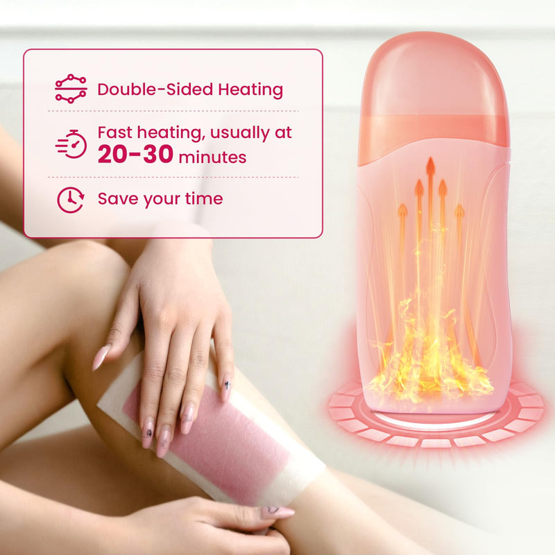 [Australia] - Wax Roller Kit, 4 Pcs Wax Cartridge Refills, Roll On Waxing for Coarse/Fine Hair Removal, Roller Waxing Kit for Women & Men Sensitive Skin, Hair Removal for Body Hair, Legs Arms at Home Kit 4 Pcs Roll on Wax 