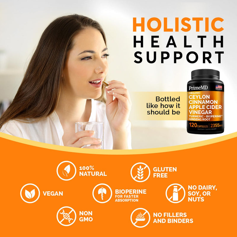 4-in-1 Liquid Biotin Collagen Keratin Saw Palmetto Drops (2 fl oz - 2 Pack) & 5-in-1 Ceylon Cinnamon w Turmeric & Ginseng Root (120ct) Bundle - Hair, Skin, Nails, & Immune Support Supplement