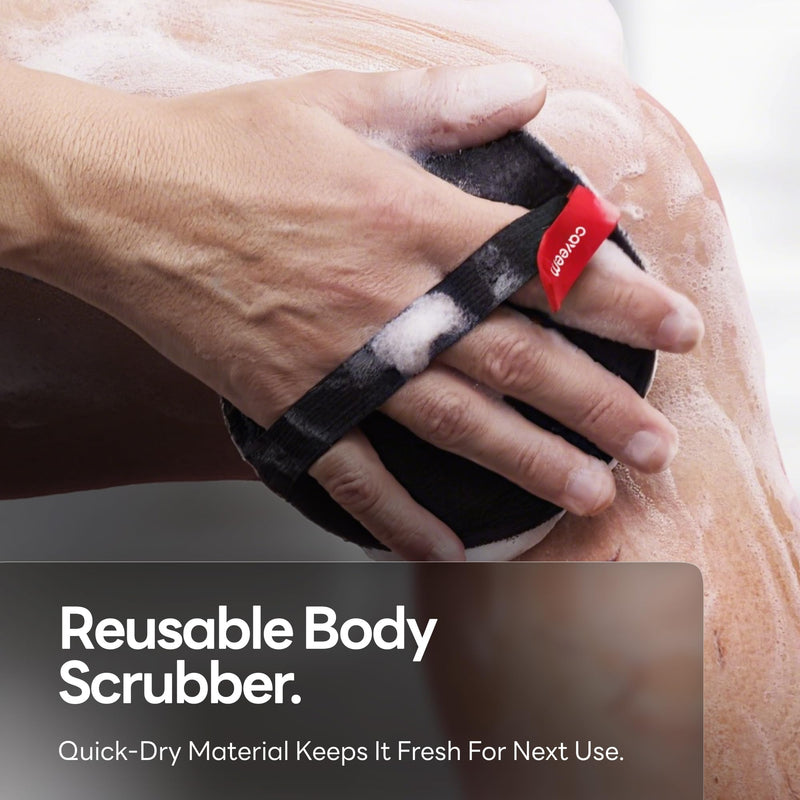 [Australia] - Exfoliating Body Scrubber, Bath and Body Scrub Buffer, Body Exfoliator for Remove Dead Skin, Gentle and Rough Lightweight Sponge for Shower (2 Pack) Round and Dual-Sided Exfoliation 