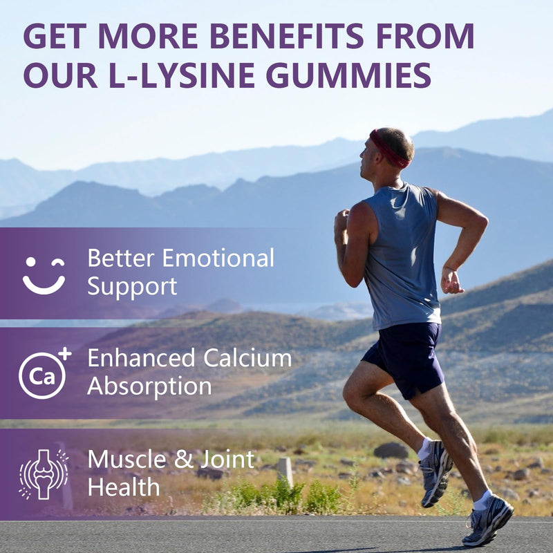 [Australia] - 2 Packs 1200 MG L-Lysine Gummies for Immune Support & Collagen Boost - Chewable Lysine Supplement for Adults, Lip ÔºÜ Cold Sore* Support for Women,Blueberry, Non-GMO, Gluten Free,120 Counts 60 Count (Pack of 2) 