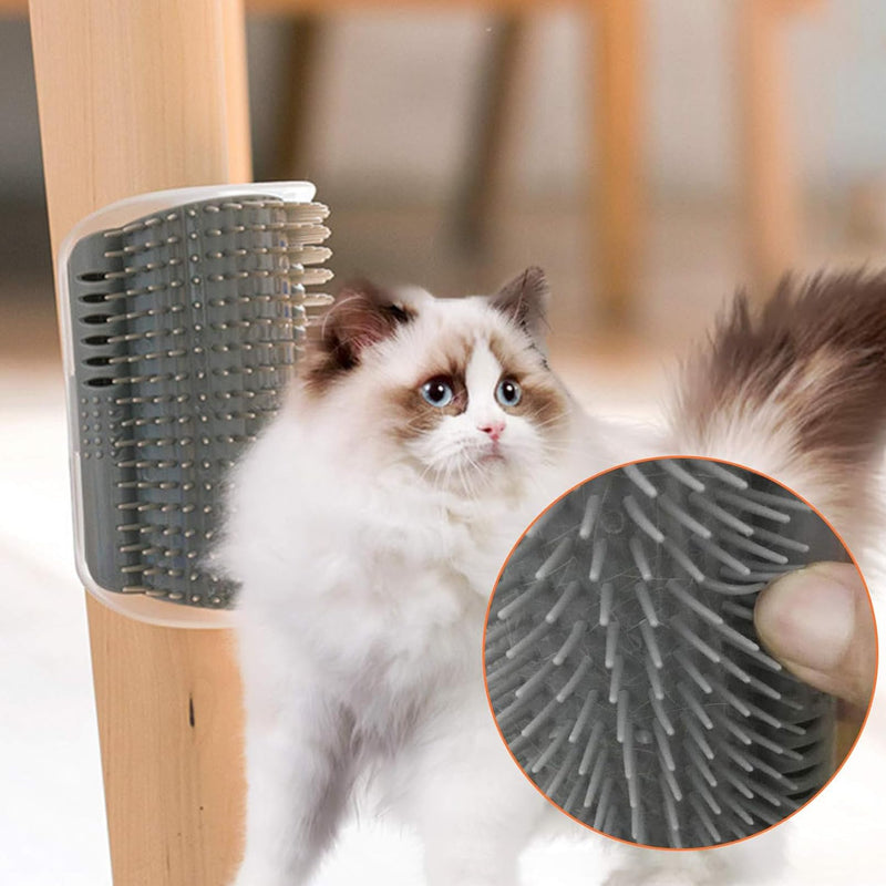 2 Pack Cat Self Groomer,Cat Self Grooming Corner Scratcher with Catnip,Massage Comb Brush for Long & Short Fur Cats Dogs - PawsPlanet Australia