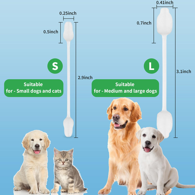 VinTS 100 PCS Cotton Dog Ear Cleaning Swabs, Pet’s Ear Infection Treatment Gourd-Shaped Swabs Prevent Accidental Injuries, Safer Cleaning for Dogs and Cats– Small Size.100% Cotton S-1Pack - PawsPlanet Australia