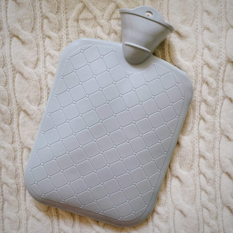 [Australia] - Hot water bottle with soft cover - large hot water bottle 1 liter fluffy - bed bottle for children and adults - hot water bottle with fluffy cover - gifts for women 1L 