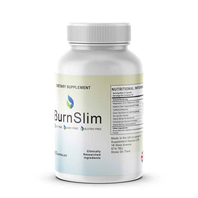 BurnSlim Metabolism Support Capsules – Clinically Researched Ingredients, Energy & Weight Management Support Supplement / 60 Capsules