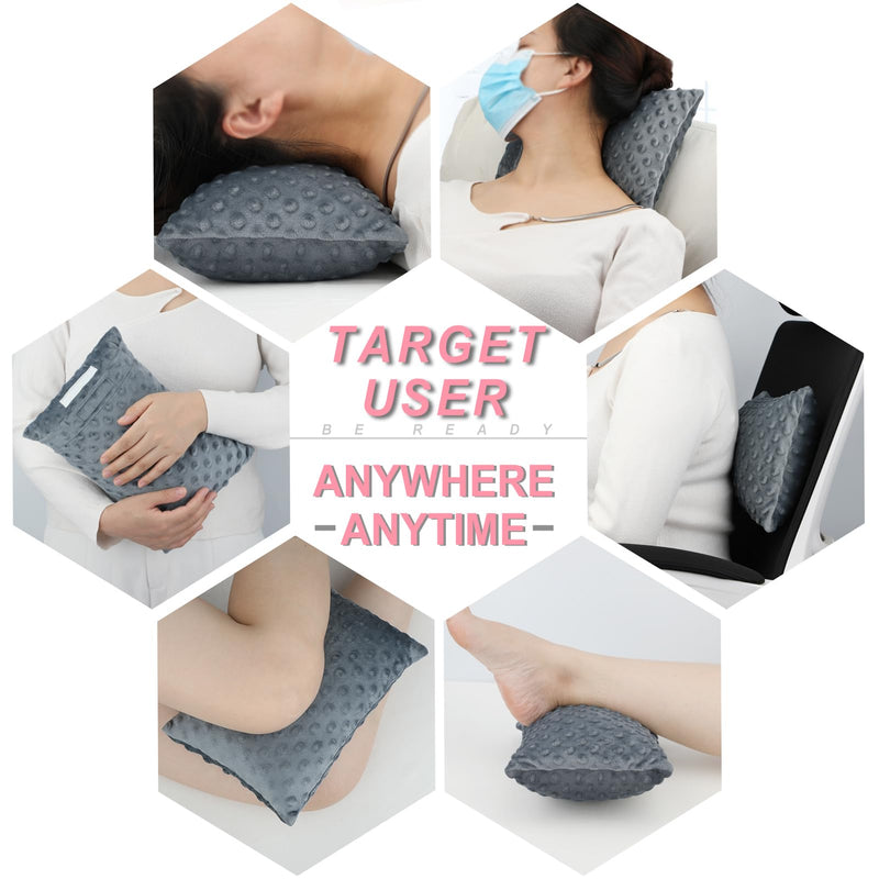 [Australia] - Tiny Hysterectomy Pillow Small Hysterectomy Recovery Must Haves Products Gifts Soft Post Surgery Pillows with Ice Pack Pocket for Abdominal Surgery Cushion Cough Pillow, Minky Dot Dark Gray 