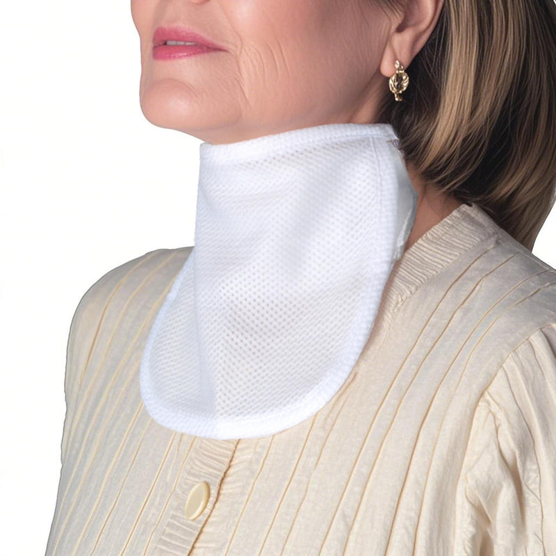 [Australia] - Adjustable Tracheotomy Dust Cover [3-Pack, Black/White/Khaki] - Breathable Mesh Stoma Protector for Tracheostomy Care, Universal Fit Neck Stoma Covers for Dust Protection 