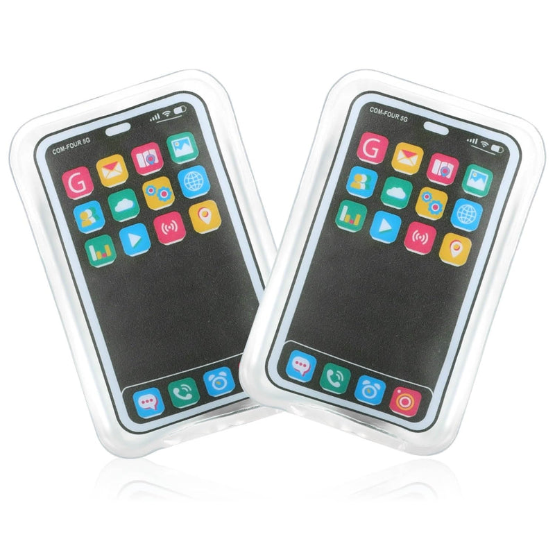 [Australia] - com-four® 4x reusable pocket warmers - hand warmers in cell phone design - heat pad for cold days and for on the go - heat bend cushion smartphone 