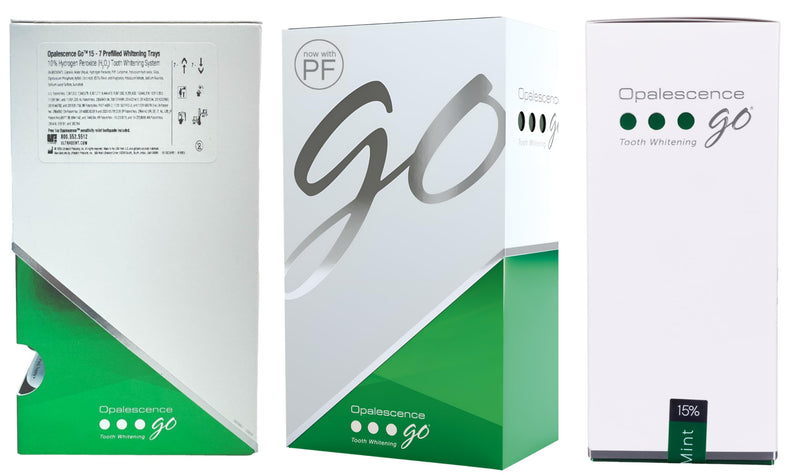 [Australia] - Opalescence Go 15 PF - Prefilled Teeth Whitening Trays - (10 Treatments) Hydrogen Peroxide 15 and Potassium Fluoride - Made by Ultradent - GO15-PF-4638 