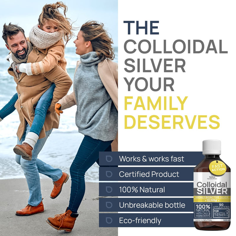 [Australia] - Colloidal Silver 15 PPM 500 ml | Premium silver water stronger than 25ppm | For humans, dogs & cats | Carbon Neutral | 100% natural with 2 ingredients 500 ml (pack of 1) 