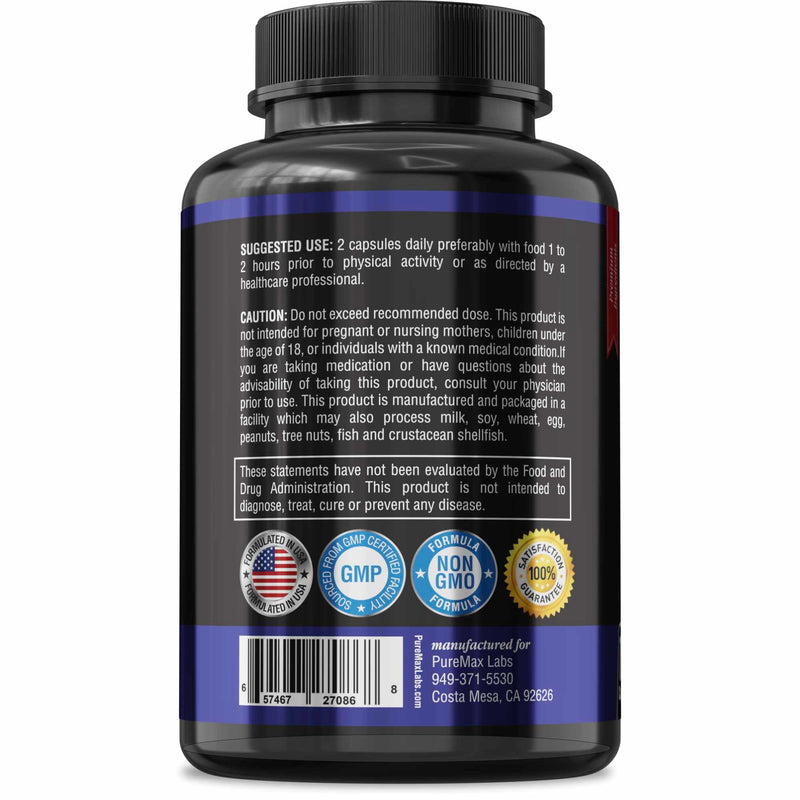 [Australia] - Horny Goat Weed Extra Strength -120 Capsules w. Maca, L-Arginine, Ginseng - Boost Desire, Performance, Stamina, Energy, Non-GMO Formula, 120 Capsules 
