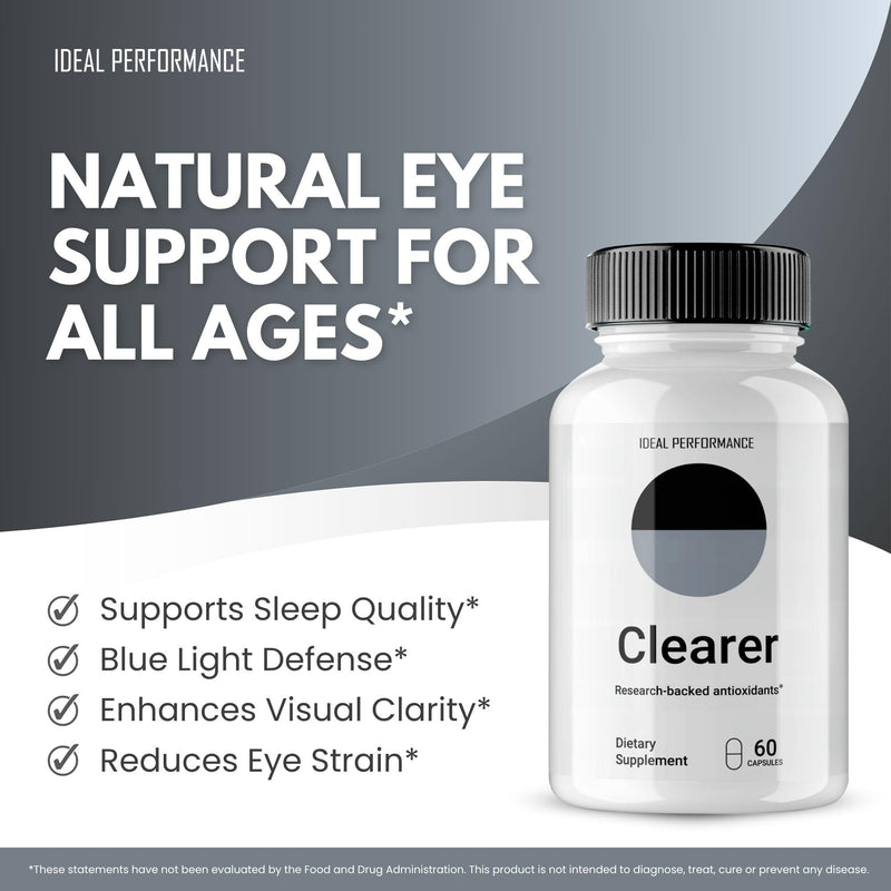 Clearer Vision Support Capsules, Clearer Pills Advanced Formula Eye Health Supplement - All Natural Health & Wellness Vitamin Supporting Vision & Eye Health, Crystal Clear Vision Reviews (2 Pack)