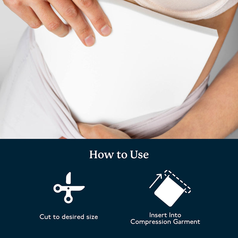 Envi Essentials Lipo Foam | Latex Free Polyurethane Sheets - 11" x 8" x 1/2" Thick | Made in The USA | Recovery Foam for Use After Liposuction, Tummy Tuck, C-Section and Breast Augmentation | 3 Pack 11" x 8" x 0.5"