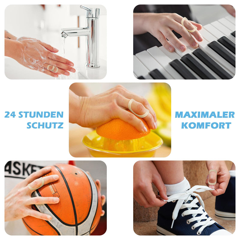 [Australia] - GADITIEK Pack of 5 finger splints, finger protection, oval finger splint, plastic, waterproof mallet finger splint for flail fingers, arthritis fingers, finger joint protection, mallet finger splint (6,7,8,9,10) 6,7,8,9,10 