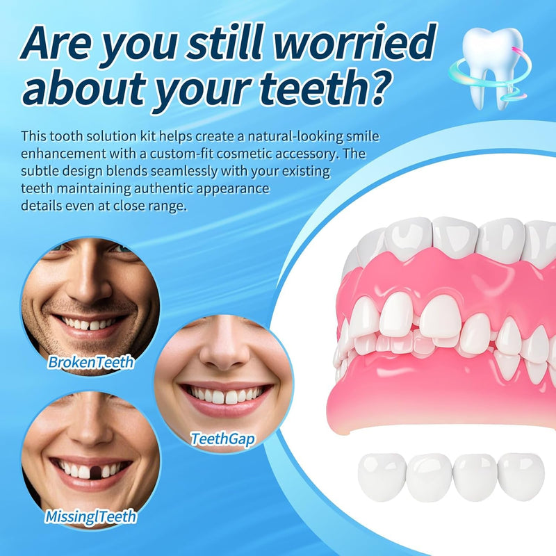 Tooth Repair kit for Filling The Missing Broken Tooth and Gaps-Moldable Fake Teeth and Thermal Beads Replacement Kit-Natural Color-BB1