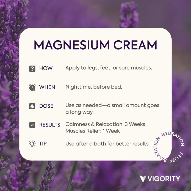 Magnesium Lotion for Kids & Babies Sleep - Bedtime Calming Body Cream with Natural Ingredients & Multi Vitamins - Topical Magnesium Soothing Relief, Promotes Relaxation (8.46 Ounce, Lavender) 4.23 Ounce (Pack of 1)