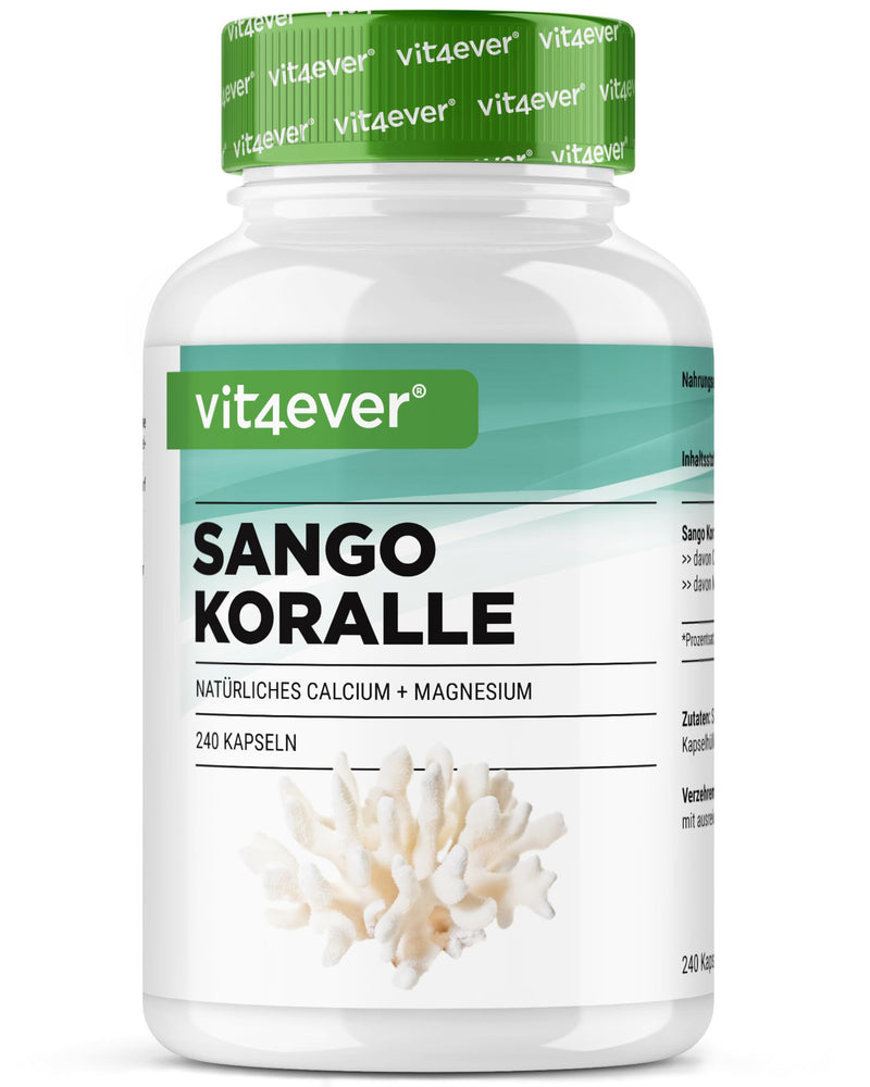 [Australia] - Sango Sea Coral - 240 capsules (3 months) - 660 mg calcium & 330 mg magnesium - natural source of calcium and magnesium - high dose 240 pieces 
