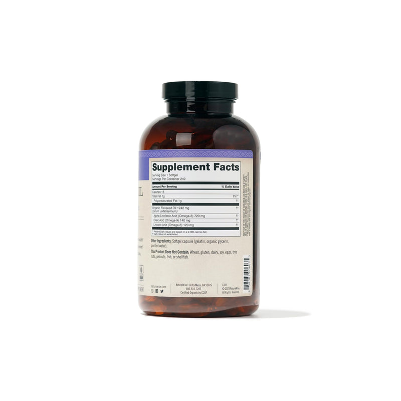 [Australia] - NatureWise Flaxseed Oil 1200mg Softgels with 720mg ALA, Omega 3 6 9, Supplement for Heart Health - Made with Organic, Cold Pressed Flaxseed Oil, Fish Free Omega, Non-GMO - 240 Softgels[4-Month Supply] 240 Count (Pack of 1) 