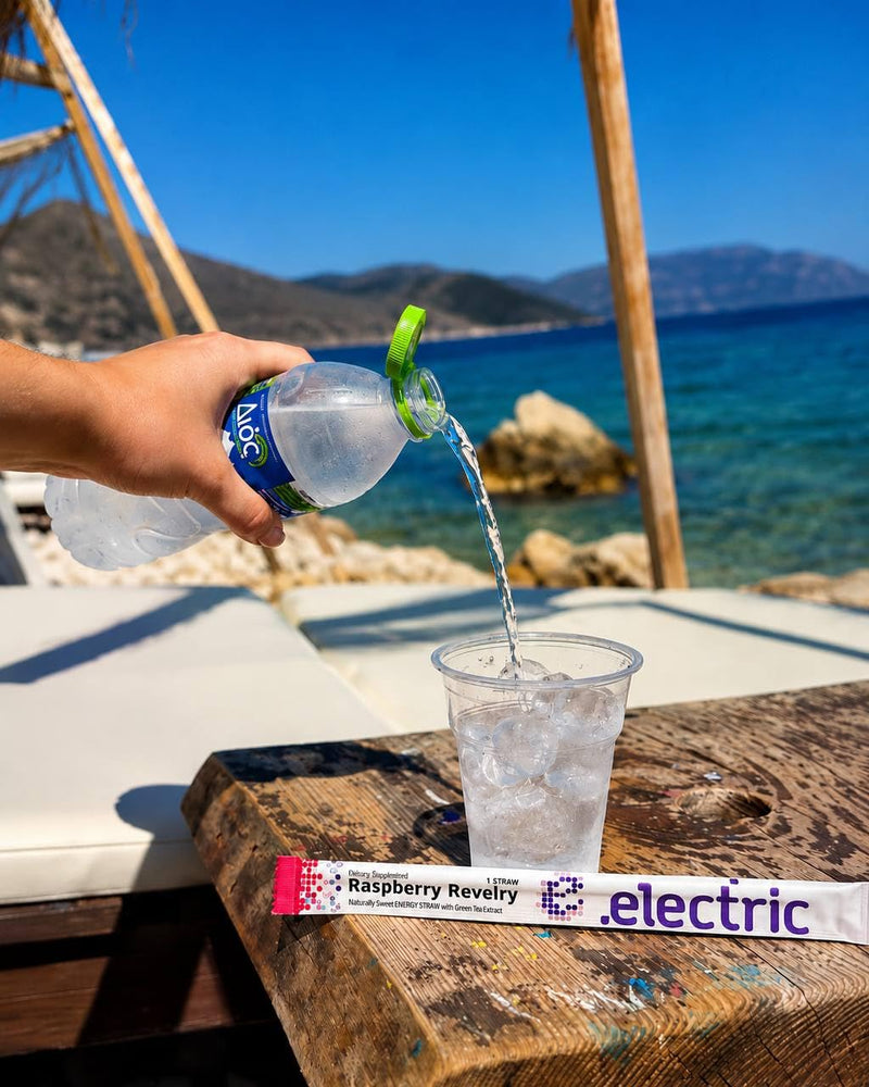 Electric Energy Drink Straws - Watermelon Wow 10 Straws - 100mg Caffeine, L-Theanine, B Vitamins - Zero Sugar, Zero Calories 0.03 Ounce (Pack of 10)