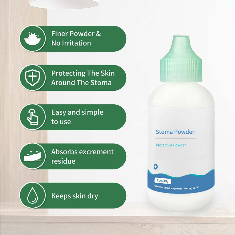 [Australia] - Stoma Powder, 2 Pack Ostomy Skin Care Powder, Protects Skin Keep Dry Ostomy Powder Stoma Powder, Ostomy Supplies 