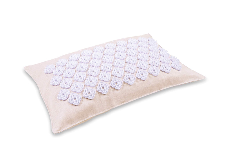 [Australia] - FSA HSA Eligible Kanjo Premium Unscented Acupressure Pillow - 100% Undyed Cotton Linen - Buckwheat Chaff Fill - Relieves Back Pain and Neck Pain 