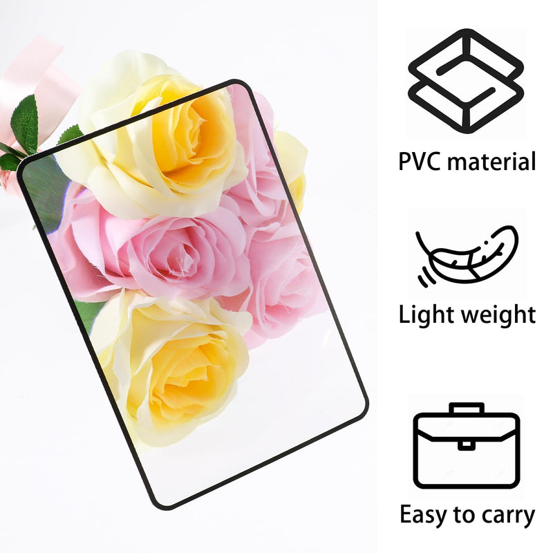 4 Pcs Page Book Magnifying Sheet 3X Handy Size Magnifier Bookmark Card Clear Lightweight Magnifier Flat Plastic Optical Fresnel Lens for People with Low Vision Seniors Reading Small Prints 4