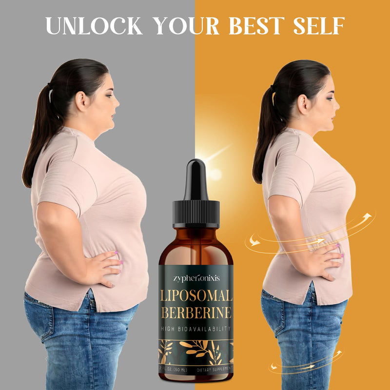 [Australia] - Liposomal Berberine HCL Supplement Liquid 3000mg - High Absorption Berberine Drops with Ceylon Cinnamon - 12-in-1 Formula AMPK Activator, Sugar Free - 2 fl oz 2 Fl Oz (Pack of 1) 