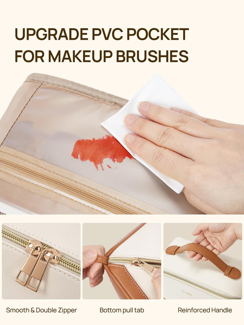 Telena Makeup Bags for Traveling, Cosmetic Bags for Women