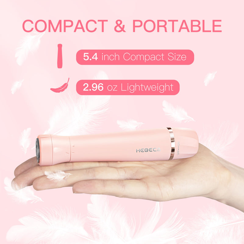 Nose Hair Trimmer for Women, 3in1 Electric Eyebrow Trimmer Waterproof Facial Hair Removal Rechargeable Hair Shaver Razor for Nose Ear Eyebrow Peach-Fuzz Lips Chin FT3001 Pink