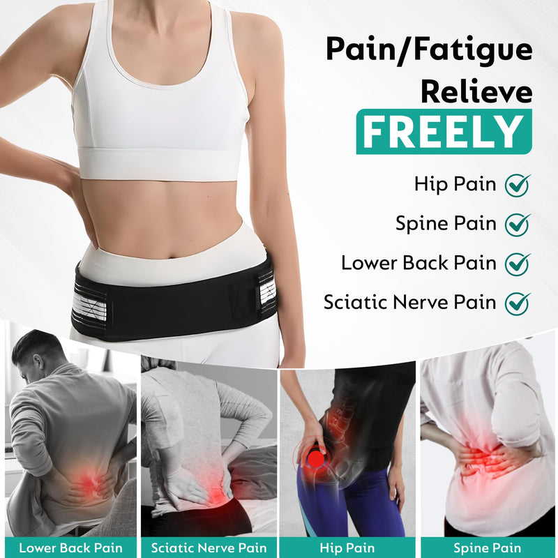 Sciatica Belt for Women & Men – Adjustable Neoprene SI Joint Support Belt – Lower Back & Pelvic Stabilizer – Lightweight & Breathable – (Note : Fits Hip Sizes 44-55 Inches) XL-XXL (Hip Size 44-55 inch)