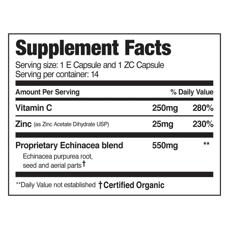 [Australia] - EZC Pak 5-Day Tapered Immune Support Booster - Vitamin Immune Support Supplement, Echinacea, Zinc Vitamin C, Vitamins for Immune System Support, Immune Boosters for Adults - Immune Support Vitamins 1 Count (Pack of 1) 