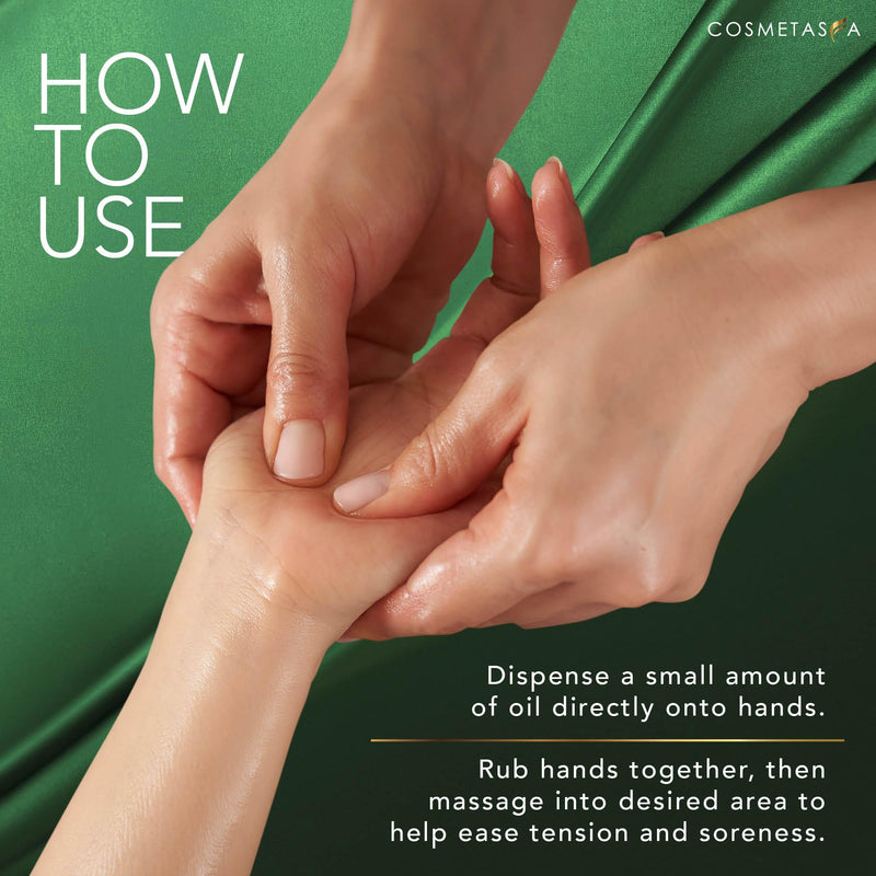 [Australia] - Cosmetasa Massage Oil for Sore Muscles with Roller Ball - Soothes Joints & Muscles with Arnica, Lavender Oil, Peppermint Oil & Chamomile Extract 