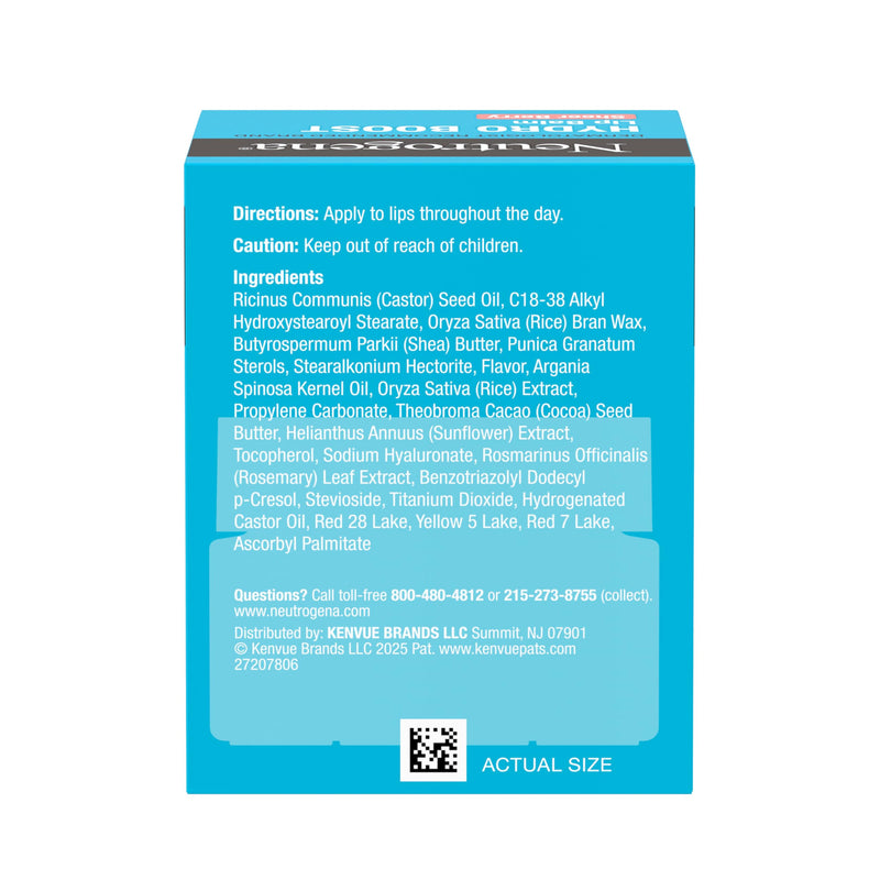 Neutrogena Hydro Boost Hyaluronic Acid Lip Balm, Nourishing Vitamin E Leaves Lips Feeling Hydrated, Sheer Pink Tinted Color with a Sweet Berry Flavor, Sheer Berry, 0.5 oz 0.05 Fl Oz (Pack of 1)