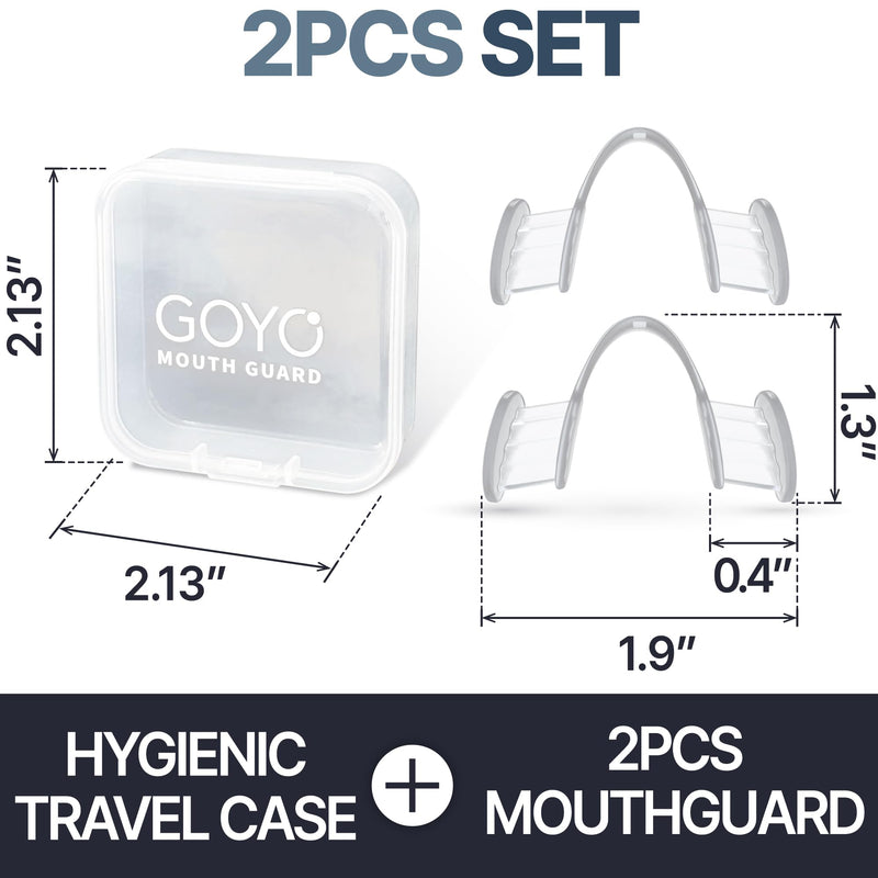 [Australia] - Mouth Guard for Grinding and Clenching Teeth at Night, Sleep Night Guard, Grinding Protection, Clenching Protection, Teeth Bruxism Mouth Piece with Travel Hygiene Case (2set) (1set) 1set 
