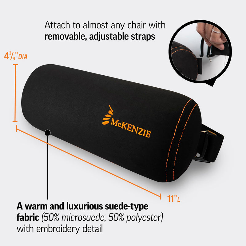 OPTP The Original McKenzie Signature Lumbar Roll – Premium Made Lumbar Pillow, Firm Lower Back Support for Chair and Lumbar Support for Car - for Improved Posture and Support