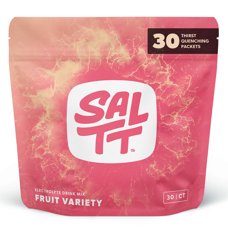 [Australia] - SALTT Electrolytes Powder Packets, Fruit Variety Pack (30 Packets) - Magnesium, Potassium, Sodium, Trace Minerals - Vegan, Sugar Free, Gluten Free - Travel Essentials - Made in USA 0.23 Ounce (Pack of 30) 