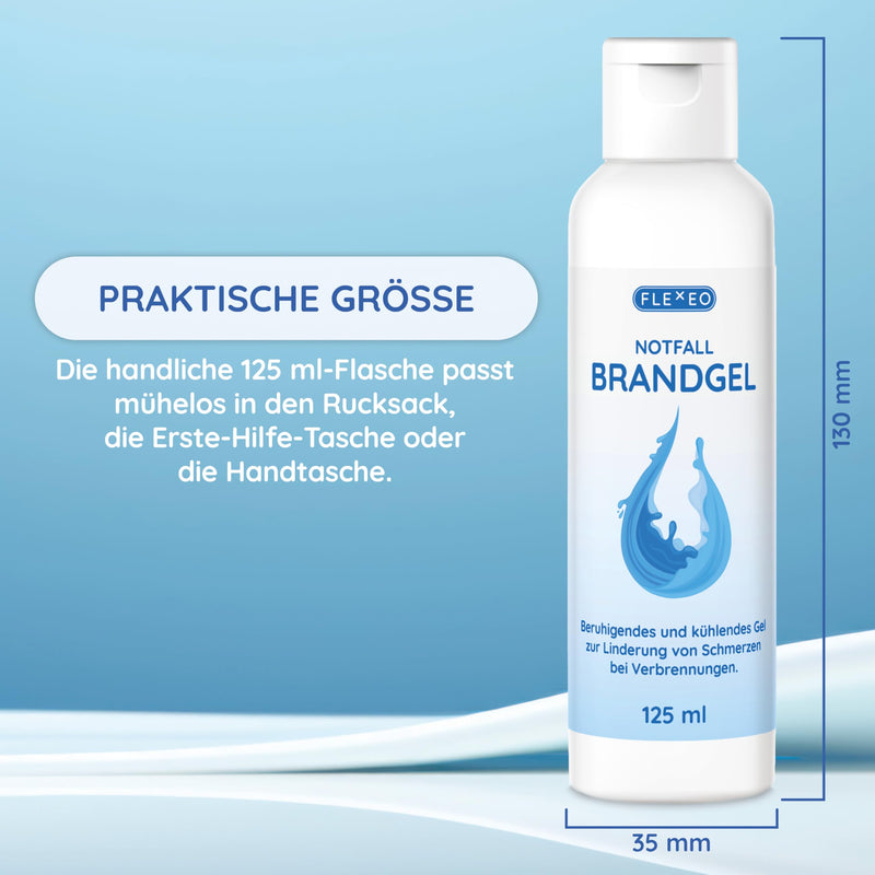 [Australia] - Emergency burn gel for burns 125 ml - cooling burn gel for burn injuries, gel for burn wounds, burn ointment, burn ointment, burn wound gel 