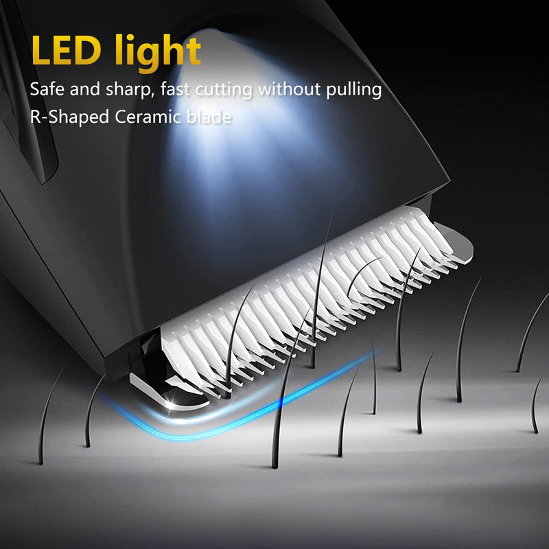 Manscaper Trimmer for Men, 2-in-1 Ball & Body Hair Groomer - Pubic & Groin Hair Shaver with Dual-Head, No-Nick Shaving, Smooth Grooming - Lightweight, Travel Lock, IPX7 Waterproof & LED Display Black