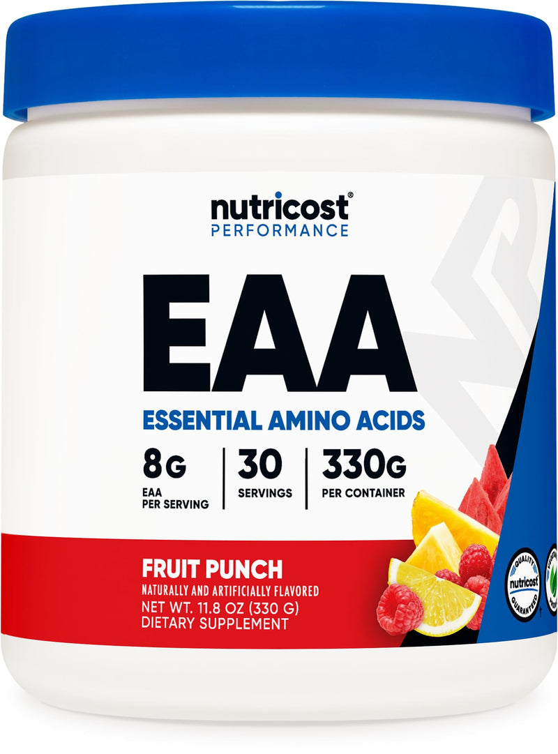 [Australia] - Nutricost EAA Powder 30 Servings (Fruit Punch) - Essential Amino Acids - Non-GMO, Gluten Free, Vegetarian Friendly 