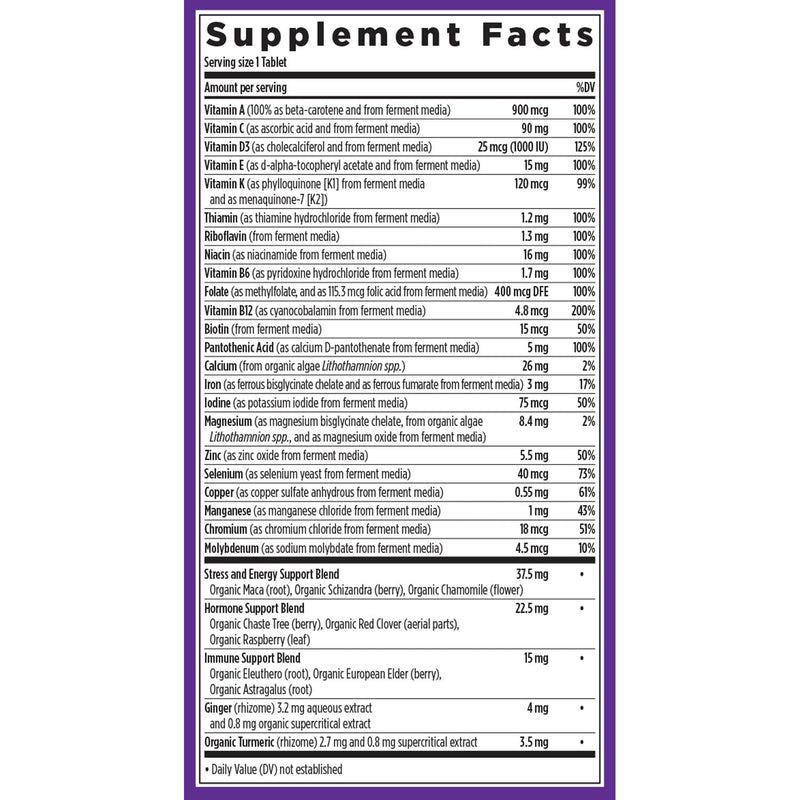 New Chapter Every Woman's One Daily Multivitamin - Bone, Energy & Immune Support* - Whole-Food Fermented Nutrients - No Added Sugar - Vegetarian & Gluten-Free - 48 Tablets 48 Count (Pack of 1) Tablet for Women