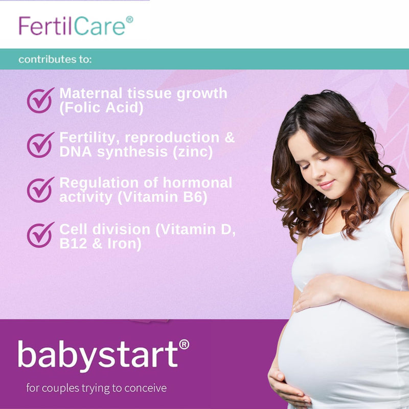 Fertility Supplements for Women - FertilCare 30 Tablets, 1 Month Supply, Prenatal Vitamins and Minerals Including Folic Acid, Vitamins B, C, D, E for Conception and Nutritional Support 1 count (Pack of 1)