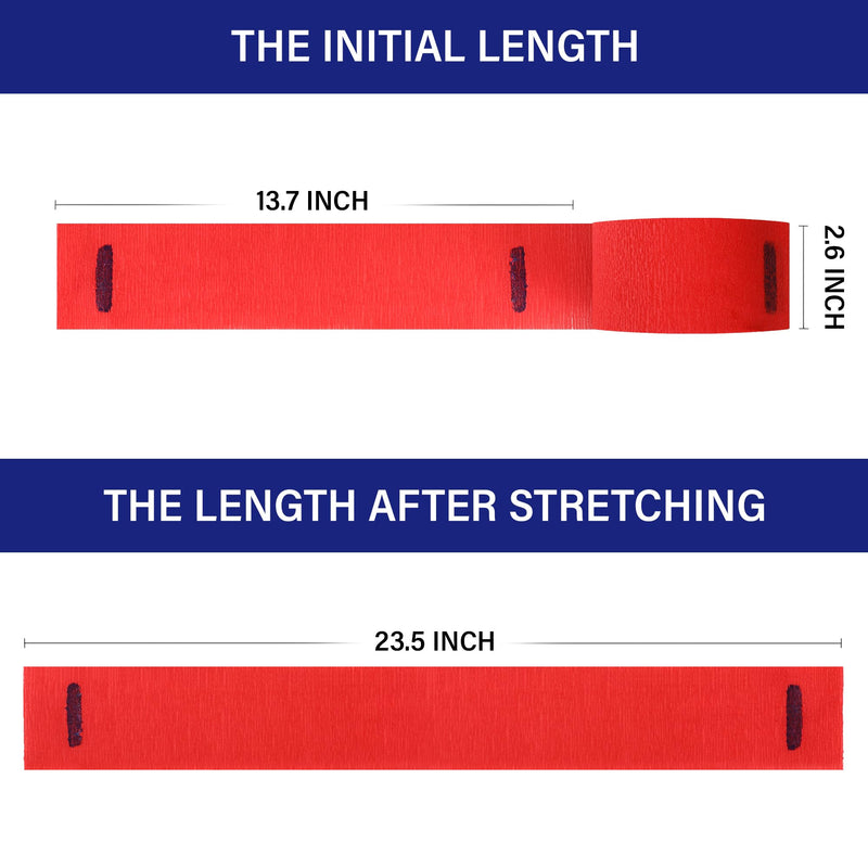 [Australia] - Stretchy Barber Paper Neck Strips - 5 Rolls & 500 Disposable Bands, Professional Hairdressing Accessory Tool Red 