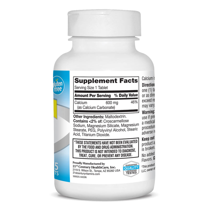 [Australia] - 21st Century Calcium Supplement, 600 mg, 75 Count 75 Count (Pack of 1) Tablets 