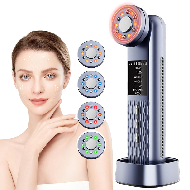 MASIKE Facial Massager for Face, Portable Electric Face Massager 7 in 1 Red Light Therapy Beauty Device Tool for Skin Care at Home