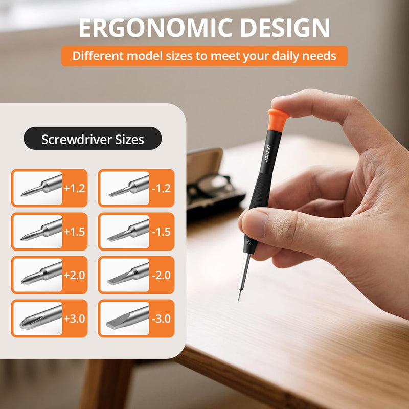 [Australia] - JOREST Eyeglass Repairing Kit, Eyeglass Repair Tool Kit including Small Screws, Nose Pads, Tweezer, Cleaning Cloth and Precision Screwdrivers Suitable for Eyeglasses, Sunglasses, and Rimless Glasses 